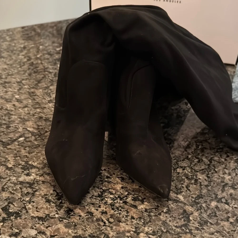 Guess Black Over the Knee Boots with Chunky Heel